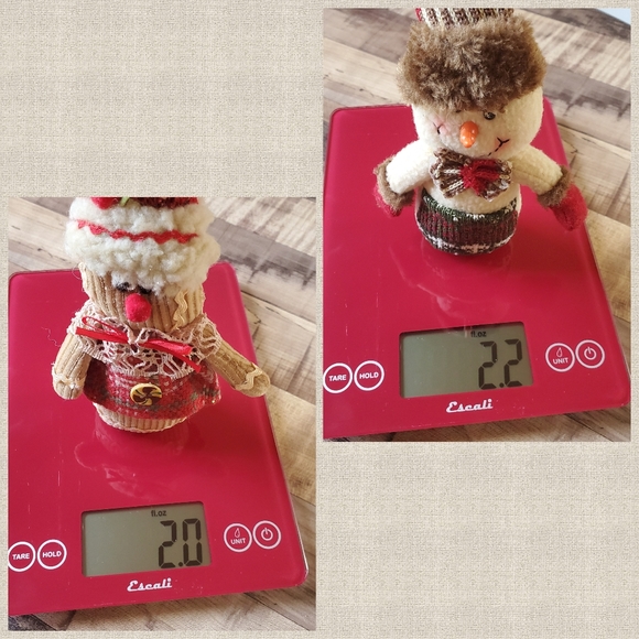 Weighted Snowman and Gingerbread boy/girl plush holiday Christmas tree ornaments - Picture 12 of 13